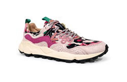 YAMANO 3 WMN Sneakers in suede nylon camo pink fucsia